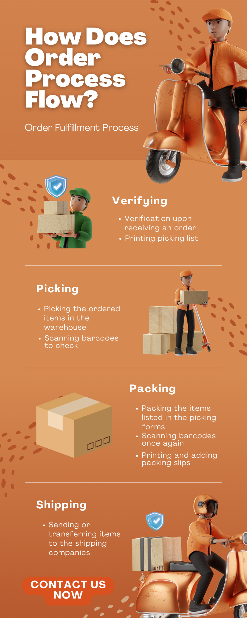 How Does Order Process Flow Infographic